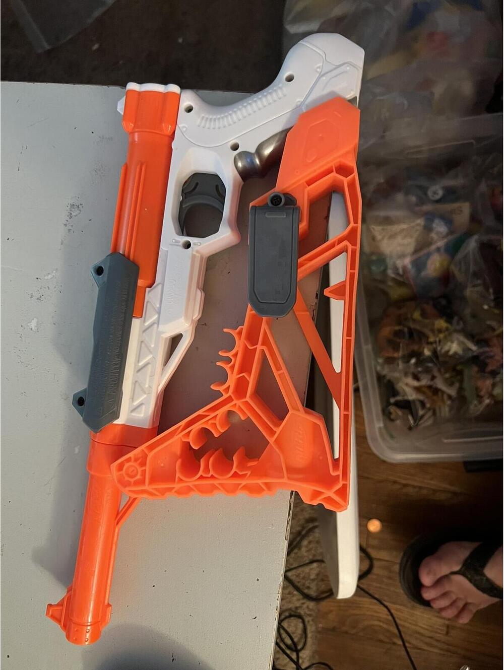 Nerf Tactical Blaster Toy Gun - Orange and White